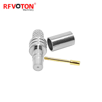 Conector Coaxial RF QMA Hembra de Latón para Cable de Cobre 8X LMR240 WTR240, Suministro de Fábrica, En Stock, Conforme RoHS