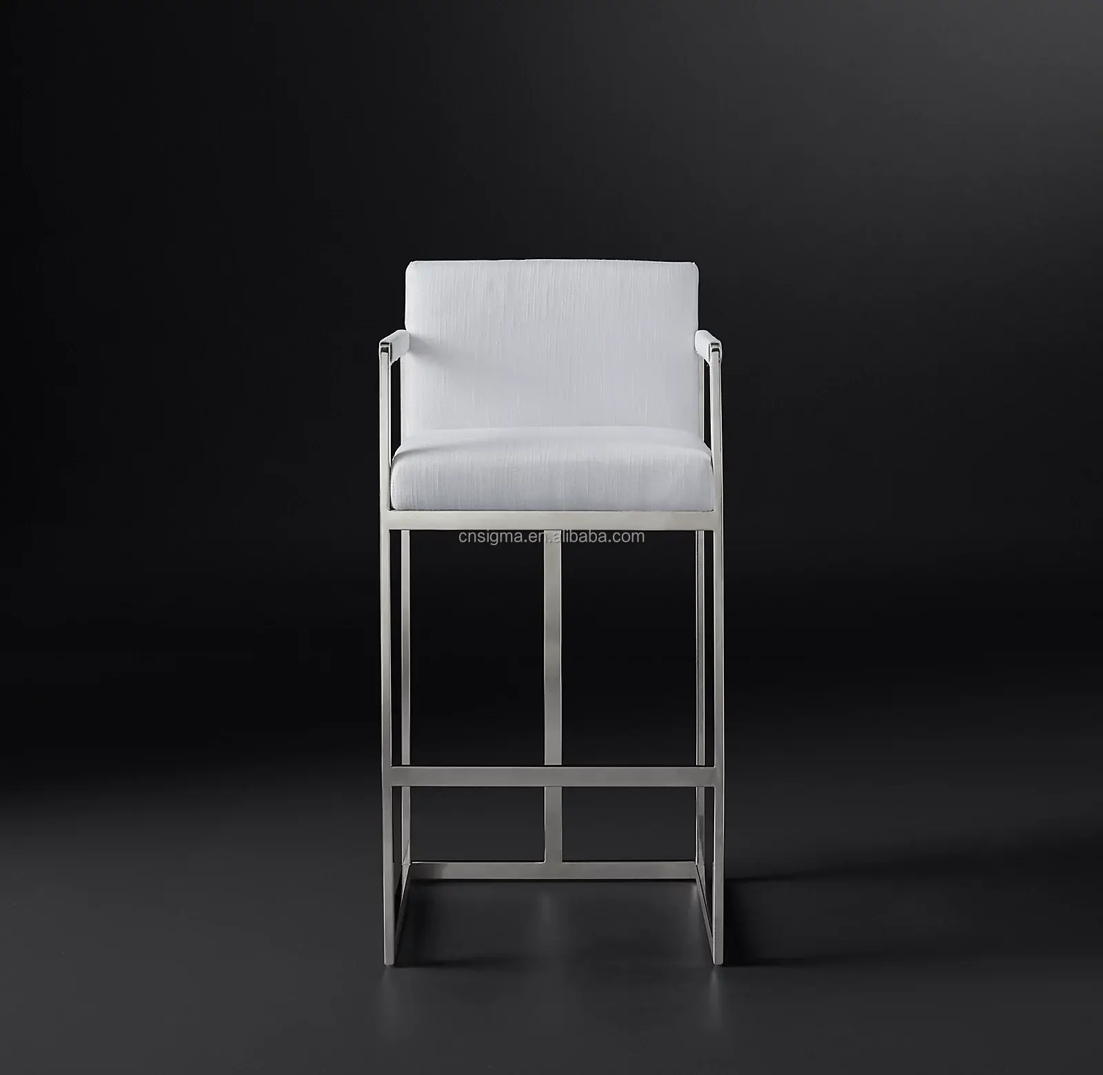 Taburete cuadrado de tela con marco de Metal para Bar, moderno taburete de Bar para el hogar, silla de ocio, novedad