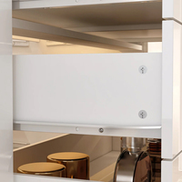 Commode moderne minimaliste faite à la main, blanche ultra-brillante, à 10 tiroirs avec rangements compartimentés pour chambre et salon