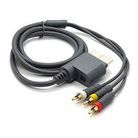 Câble adaptateur audio vidéo composite 3 RCA stéréo HD TV pour console de jeu Microsoft XBOX360 Xbox 360, 1,8 m/6 pieds