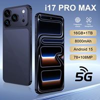 Original 17 Pro Max 5G 7.3 Pulgadas 16GB+1TB CPU Octa Core Cámara Trasera de 108MP LTE Celular Inglés