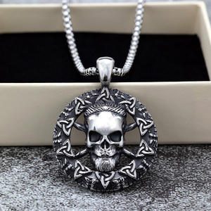 Colgante de Calavera Nórdico Retro de Acero Inoxidable con Diseño de Nudo Celta, Amuleto para Hombre, Regalo, Joyería, Accesorio de Moda - Product Image 4