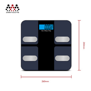 전자 싼 욕실 무선 180 키로그램 396Lb Lcd 디스플레이 무게 체지방 규모 배터리 - Product Image 2