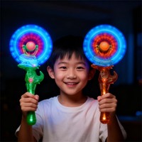 Bâton lumineux LED dinosaure rotatif pour parc d'attractions, bâton lumineux clignotant, moulin à vent pour fêtes d'anniversaire, vente en gros