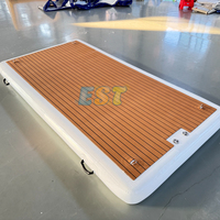Dock gonflable au point de chute avec logo personnalisé en gros Plate-forme flottante Quai pour bateau gonflable Plate-forme flottante gonflable en EVA