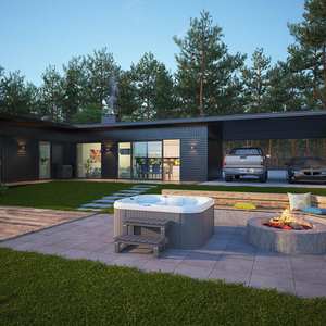 Baignoire autoportante classique en acrylique pour extérieur, avec fonction massage, petite taille - Product Image 3