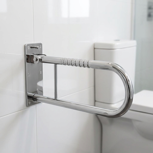 Barre d'appui pliable ADA de qualité médicale, rail de support mural pour les personnes handicapées et les établissements de soins aux personnes âgées - Product Image 1