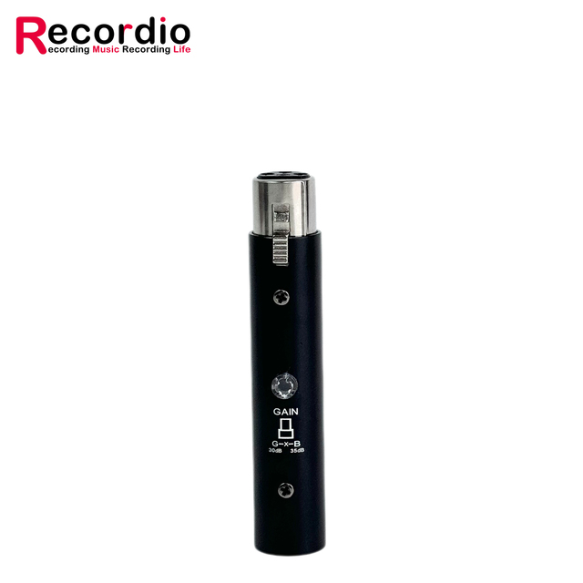 GAZ-MA6 Recordio Professional Mini Amplifier 48V Metal Microphone Preamplifier with 10-40KHz Frequency Range and 30-35dB Gain