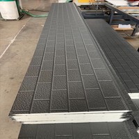 Panneau mural préfabriqué en polyuréthane, laine de roche, mousse alvéolaire, laine de verre pour maison préfabriquée