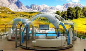 เต็นท์กระจกดาวกลางแจ้งโรงแรมโปร่งใสทรงกลม - Product Image 4