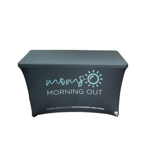 Personalized Waterproof Rectangle Cloth Throw 4Ft <b>6Ft</b> 8Ft Outdoor Fitted Stretch <b>Table</b> Cover Polyester Vinyl for Business - Product Image 1