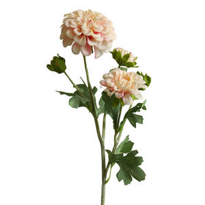 Arreglo Floral de Dalias Artificiales Real Touch de 53 cm con 5 Cabezas en Colores Frescos de Primavera para Interiores del Hogar - Product Image 4