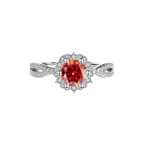 Anello di Lusso MuShan in Argento Sterling 925 con Diamante Moissanite, Anello di Fidanzamento Placcato Oro 18K, Brevetto MST - Product Image 2