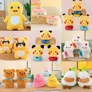 Jouet en peluche <span class=keywords><strong>renard</strong></span> assis de 8 pouces, cadeaux de Noël mignons, animaux en peluche doux, styles créatifs multiples, animaux en peluche - Product Image 3