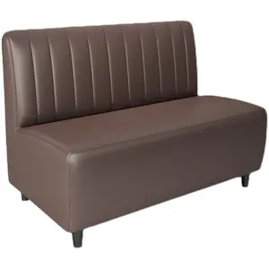 High Quality Brown Color Modern Industrial Bar Chair Metal legs Velvet Fabric Leather Sofa Restaurant Furniture With Back
