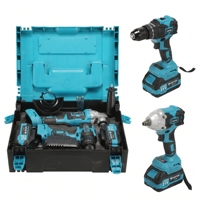 Kit combiné d'outils électriques AOTUO 21V, batterie 35N.M, 2 pièces, perceuse sans fil + clé à chocs électrique, personnalisation OEM disponible