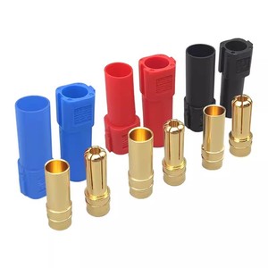 Connecteur haute puissance Amass XT150 mâle/femelle avec manchons de protection, fiches dorées de 6 mm pour le test de batteries et les applications RC - Product Image 1