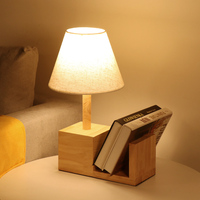 Lampe de table de bibliothèque en bois lampe de bureau fonctionnelle lampe de protection des yeux lampe de travail pour enfants étudiant conception créative lumière de décoration