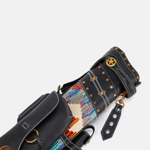 LIZARD Bolsa de sillín Venta superior Estuche de Taco de billar de cuero impermeable personalizado 4Butts 2Sharfs 6 agujeros Negro - Product Image 1