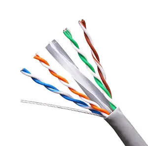 공장 판매 Cat6 케이블 305m Cca 와이어 실내 전원 이더넷 LAN 단일 레이어 utp 차폐 Pvc panduit stp 제한 점퍼