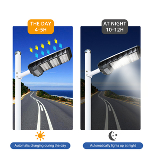 Đèn đường năng lượng mặt trời chất lượng cao 200W, chiếu sáng 12 giờ, đèn LED tích hợp tất cả trong một - Product Image 5