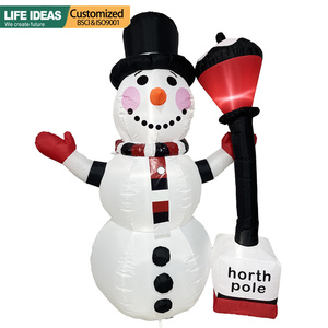 Nueva llegada Navidad decoración al aire libre Aire soplar 6 pies Navidad muñeco de nieve inflable - Product Image 1