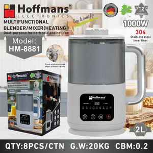 <span class=keywords><strong>Licuadora</strong></span> Calefactora Hoffmans de Gran Volumen 2L, 1000W, con 10 Menús y Pantalla Táctil, para Restaurantes en África - Product Image 6