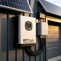 Contrôleur de charge MPPT à reconnaissance automatique de batterie avec charge intelligente en 3 étapes pour systèmes solaires domestiques, VR, marins