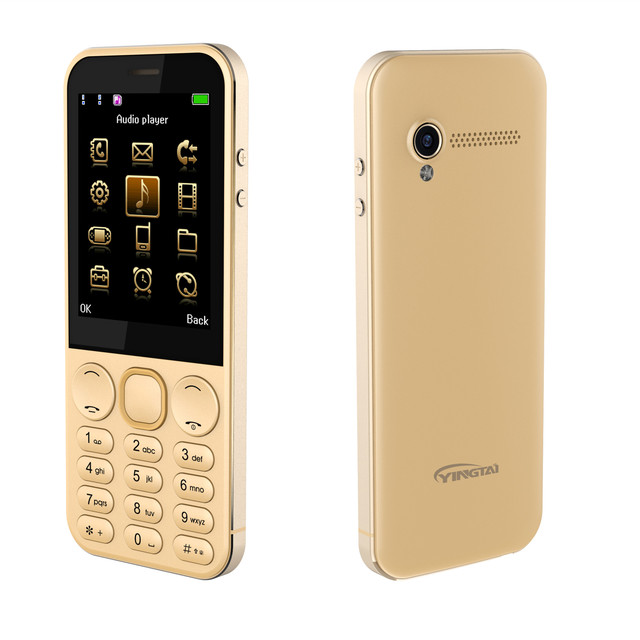 2.8 Inch Mobile Phone Super Slim Metal Middle Frame Feature Phones with Dual Sim Cards