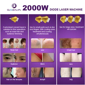2024 di vendita calda 6 maniglie medico germania Laser diodo macchina di epilazione 808 755 1064nm diodo laser macchina di depilazione