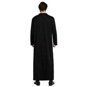 Costume d'Halloween Adulte Jésus-Christ Homme Prêtre Missionnaire Robes Noires Costume Cosplay - Product Image 3