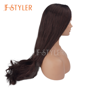FSTYLER Su-per pelo sintético <span class=keywords><strong>largo</strong></span> para <span class=keywords><strong>Cosplay</strong></span> Halloween Anime película tema pelucas recto medio despedida hombres mujeres peluca - Product Image 2