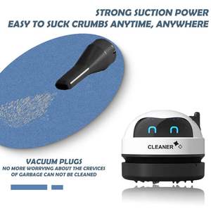 Mini aspirateur de bureau USB sans sac, pour nettoyage humide et sec, idéal pour les poils d'animaux, les éclats et les petits objets dans la voiture, balai à poussière et miettes portable - Product Image 5