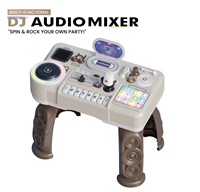 Table de mixage DJ multifonctionnelle pour enfants DWI avec lumières et son, jouet de mixage audio DJ pour jeu d'imitation, lecteur de musique DJ, cadeau d'anniversaire