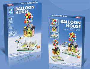 <span class=keywords><strong>Casa</strong></span> Voladora con Globos Moc 7025, Bloques <span class=keywords><strong>de</strong></span> Construcción <span class=keywords><strong>de</strong></span> Plástico ABS, Paisaje Urbano, 635 Piezas, Regalo Creativo, Juego <span class=keywords><strong>de</strong></span> Ladrillos 1:18 - Product Image 4