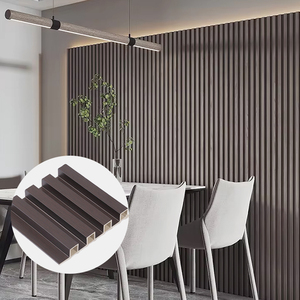 Dekorasi Kantor Rumahan pvc serat bambu interior 3d, papan dinding plastik dekorasi lingkungan serat kayu - Product Image 2