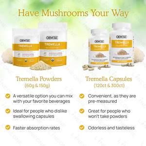 OEM Private Label <span class=keywords><strong>TREMELLA</strong></span> Paddenstoelenextract Shiitake Paddenstoelen <span class=keywords><strong>Capsules</strong></span> <span class=keywords><strong>TREMELLA</strong></span> <span class=keywords><strong>Capsules</strong></span> - Product Image 5