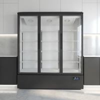 Congélateur vertical commercial 1500L à porte vitrée trempée, vente directe usine, certifié CE -22°C ℃   Réfrigérateur Vitrine