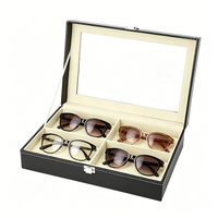 Boîte de rangement de luxe multi-compartiments personnalisée pour montres et lunettes, fabriquée en Chine, pour collection et présentation masculine