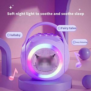Altavoz Inalámbrico con Micrófono de Personajes de Dibujos Animados Lovely Care, Máquina de <span class=keywords><strong>Karaoke</strong></span> Recargable por USB con Luz LED RGB para Fiestas - Product Image 4