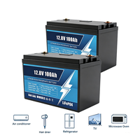 Batería Bluetooth BMS 12.8V 100Ah LiFePO4 6000 ciclos profundos -20 a 65C Grado A 1280Wh Solar RV