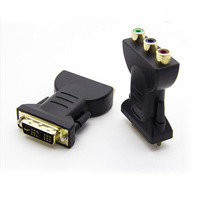 Adaptateur convertisseur de connecteur vidéo DVI-I mâle vers 3 RCA femelle avec commutateur de cartes ATI