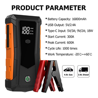 Démarreur de saut de voiture 16800mah 12V avec boîtier à outils boussole 4.0L courant de pointe d'essence
