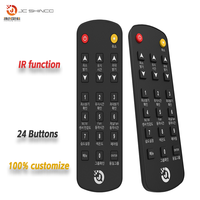 OEM ODM Personalizado 24 Teclas IR Control Remoto RF Comunicación Inalámbrica Rodante Fijo Plástico Soporta Control de Velocidad para Electrónica