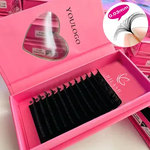 Wholesale Individual Lash Extensions Private Label High Quality Classic Eyelashes 0.03-0.25 Individual Lash Extension Trays