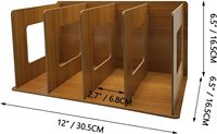 Soporte para libros de madera maciza, duradero, creativo y sencillo, para estudiantes, estantería para oficina, mesa, escritorio, organizador de archivos, almacenamiento de CD y DVD