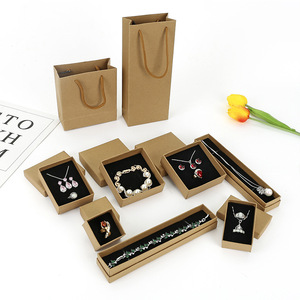 โลโก้ที่กำหนดเองพิมพ์บรรจุกระดาษคราฟท์สีน้ำตาลกล่องแหวนด้วยฟองน้ำ - Product Image 6