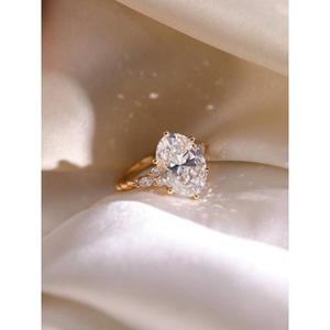 Classic VVS Moissanite Diamond <b>Ring</b> for Women Crafted from 925 <b>Sterling</b> <b>Silver</b> for Bridal Styling <b>Engagement</b> Occasions - Product Image 4
