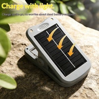 Lampe Clip LED Solaire USB Rechargeable Portable pour Camping en Plein Air, Ultra-longue Autonomie, Idéale Randonnée et Pêche