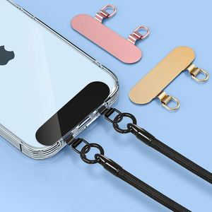 Universal Strap Phone Lanyard with Stainless Steel Slip D-Ring Mobile Phone Tether Tab in Rope Shape Metal <b>Clip</b> - Product Image 1